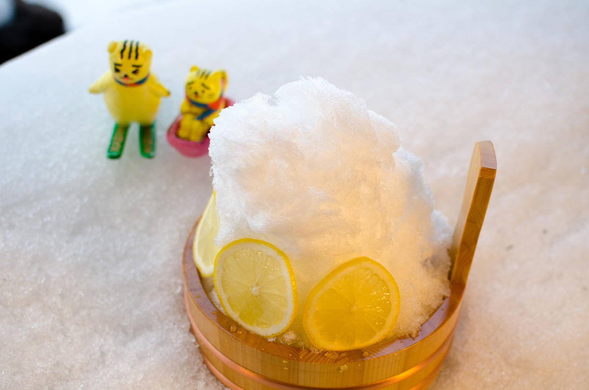 雪解け天然水でつくるかき氷